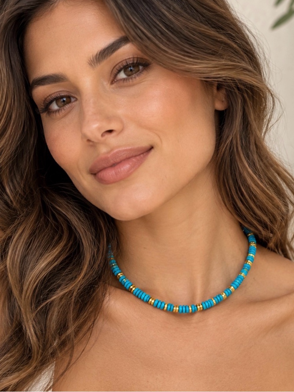 MAYAMAR Turquoise NATURAL stone necklace